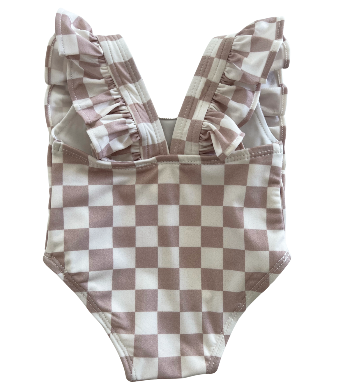 Tiramisu Checkerboard Monaco Swimsuit - UPF 50+