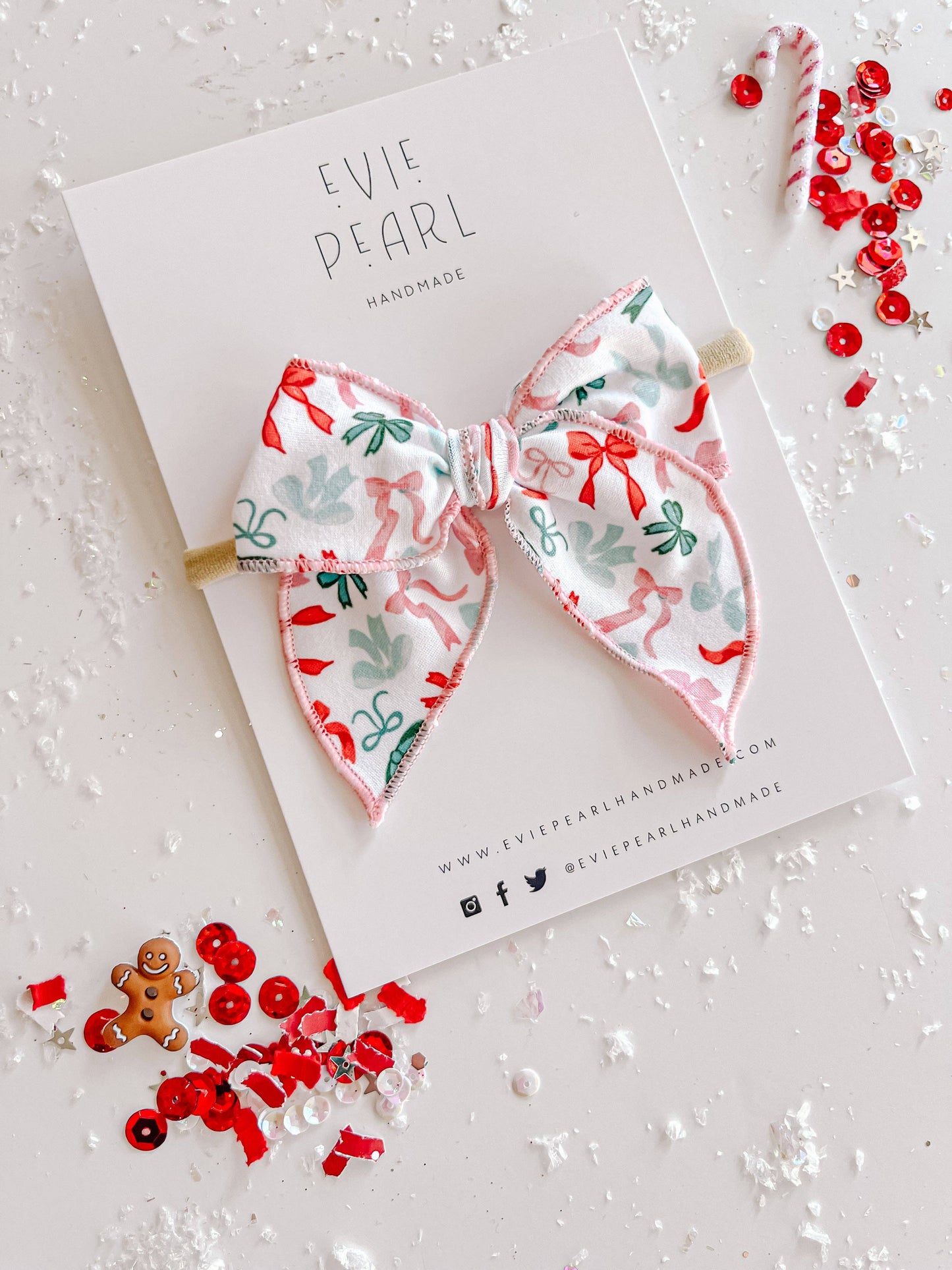 Holiday Bows Small Bow: Nylon Headband