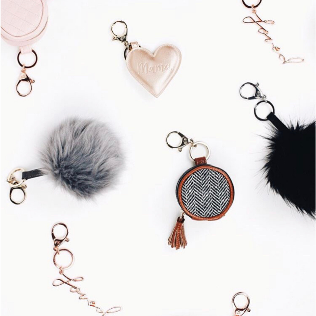 Rose Gold Loved Charm Keychain