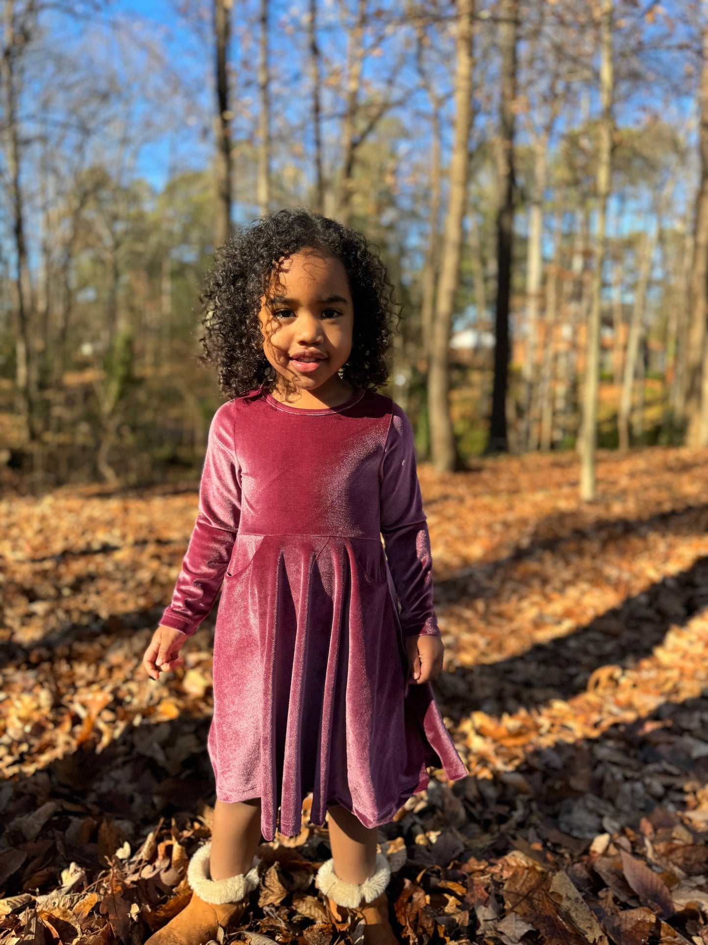 Merilee Dress in Cranberry Velvet