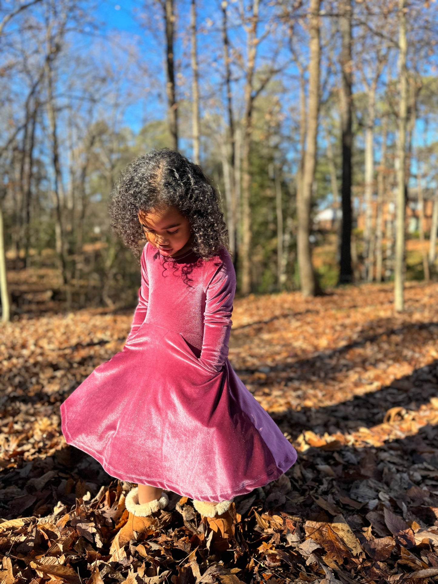 Merilee Dress in Cranberry Velvet