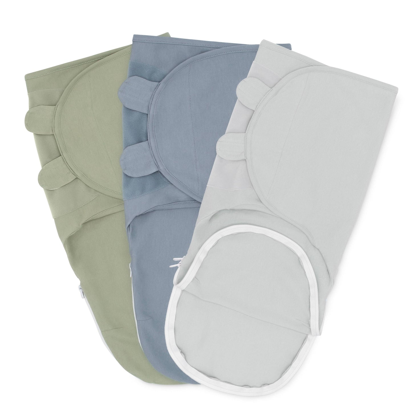 Baby Easy Swaddle Blankets w/ Zipper - 3 Pack