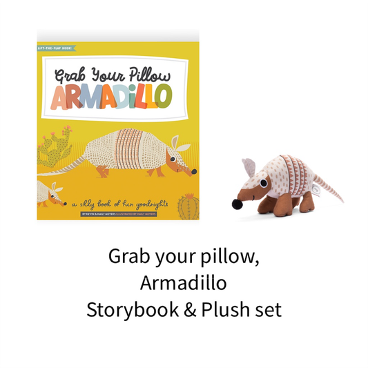 Grab Your Pillow, Armadillo Storybook and Plush Set