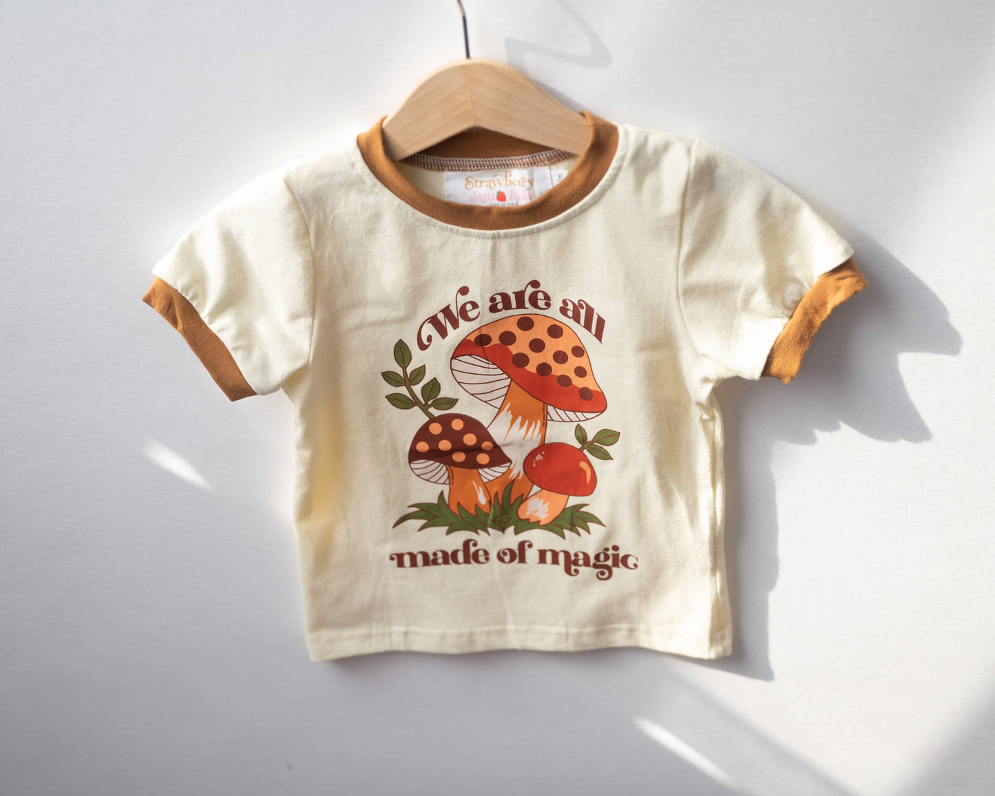 Retro Mushroom Ringer Tee