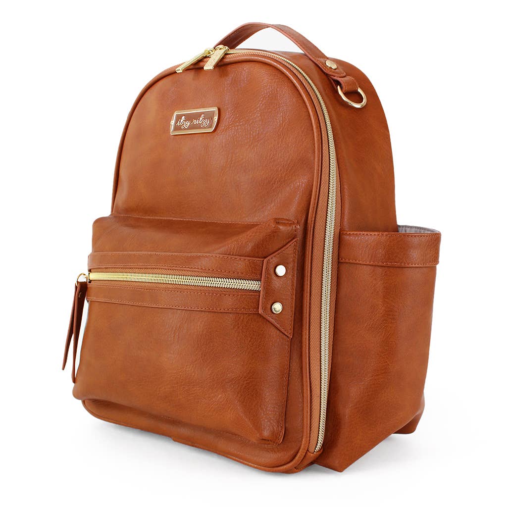 Mini Diaper Bag Backpack - Cognac