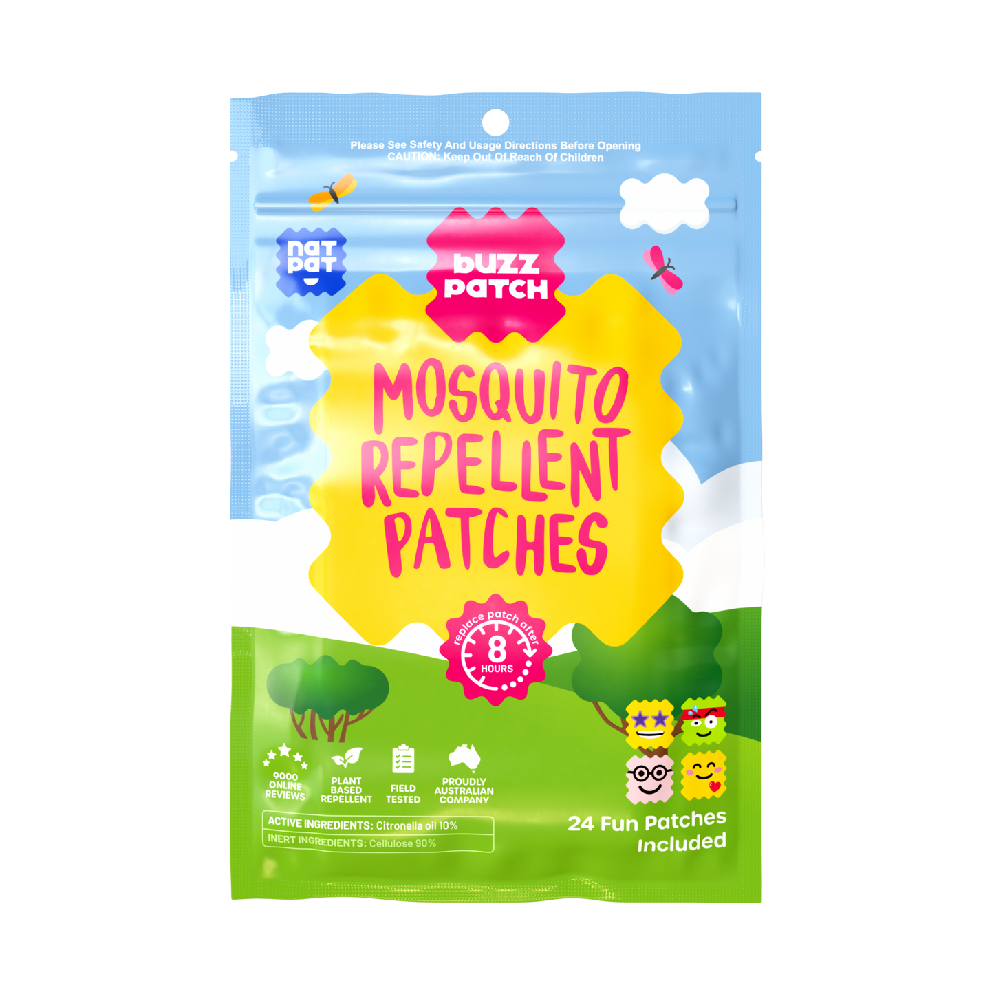 NATPAT - BuzzPatch | Mosquito Stickers | Insect Repellent Stickers: 1 Pack