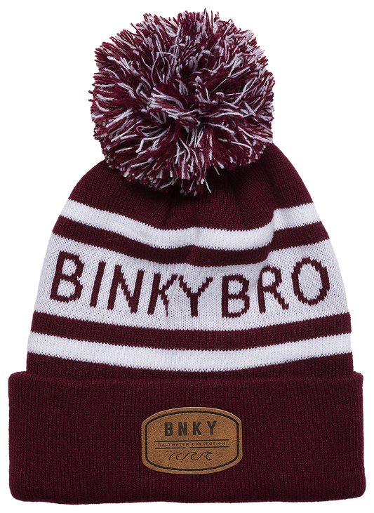 Sundance Pom - Maroon Beanie