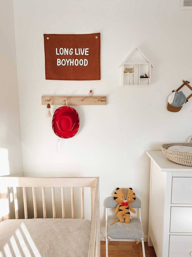 Long Live Boyhood Canvas Banner: BLACK