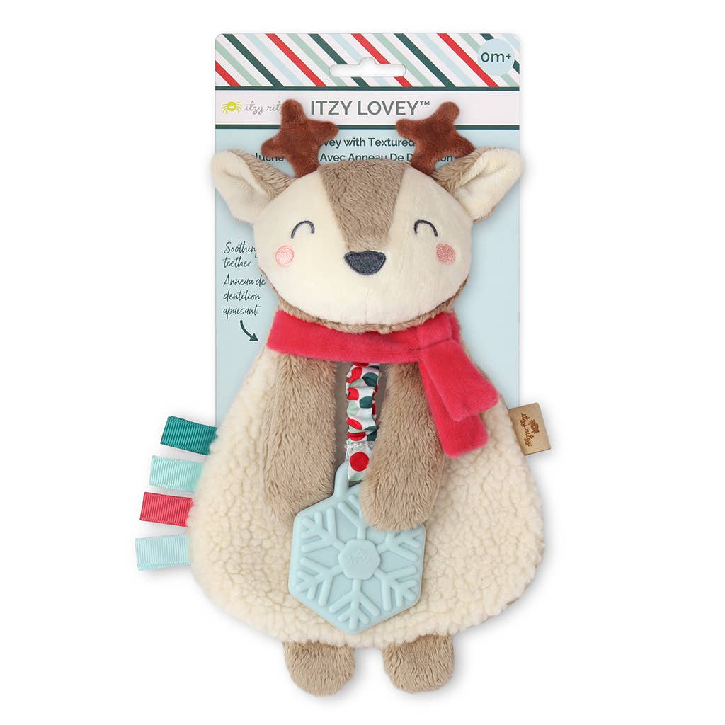 Holiday Itzy Lovey™ Plush + Teether Toy: Reindeer