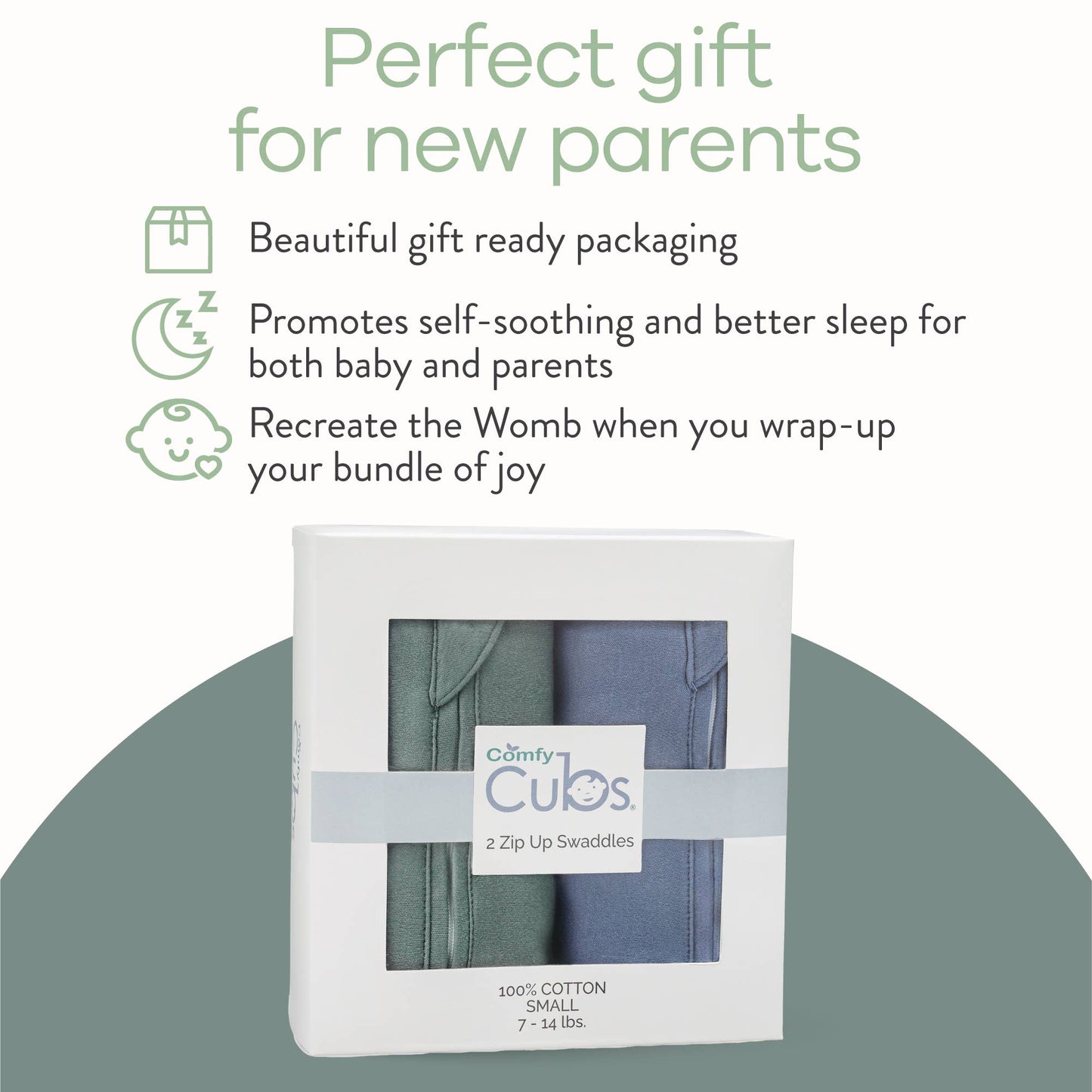 Easy Zipper Swaddle Blankets - 2 pack