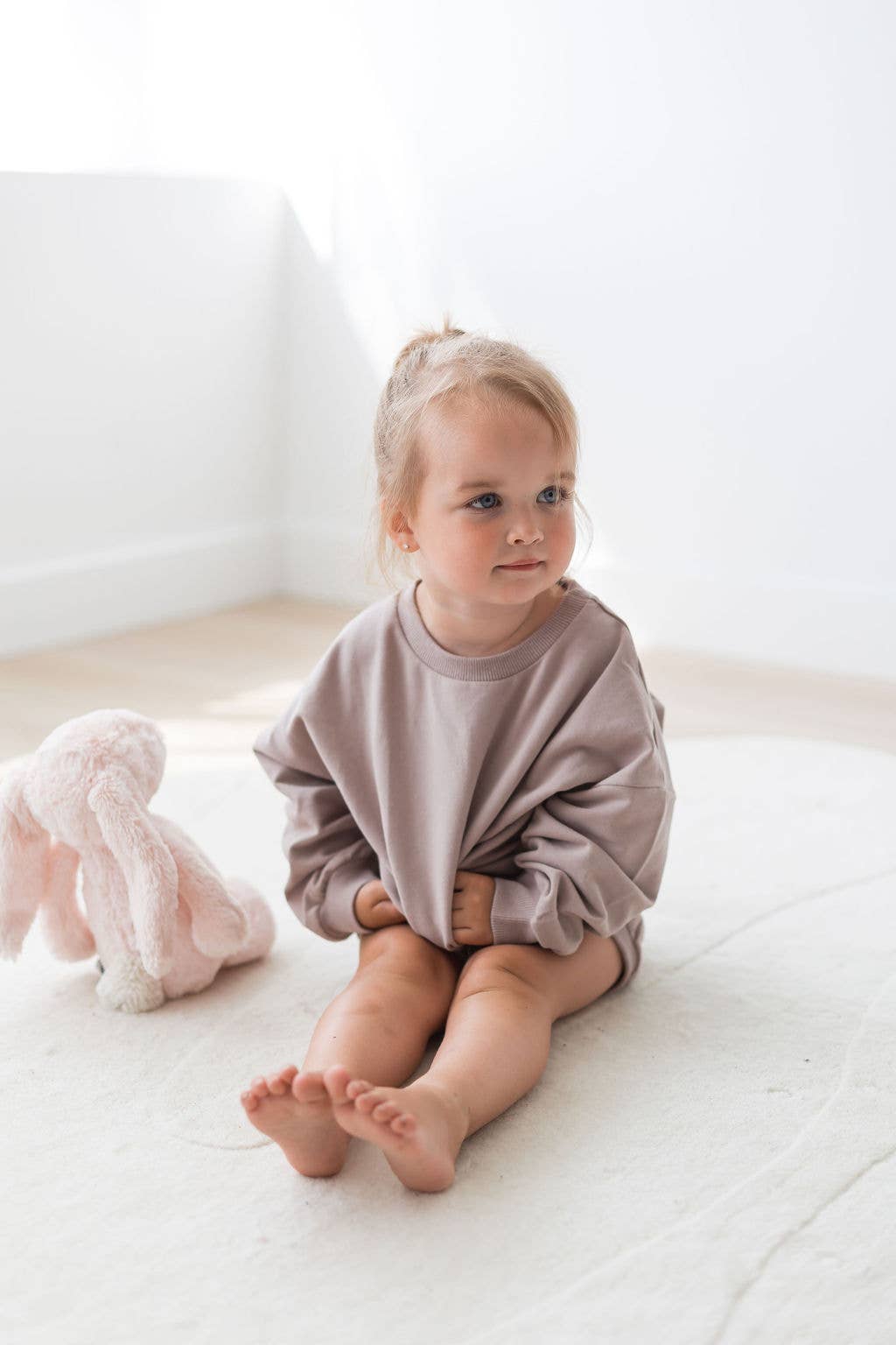 Sweatshirt Bubble Romper | Pale Mulberry