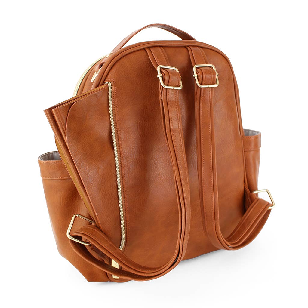 Mini Diaper Bag Backpack - Cognac