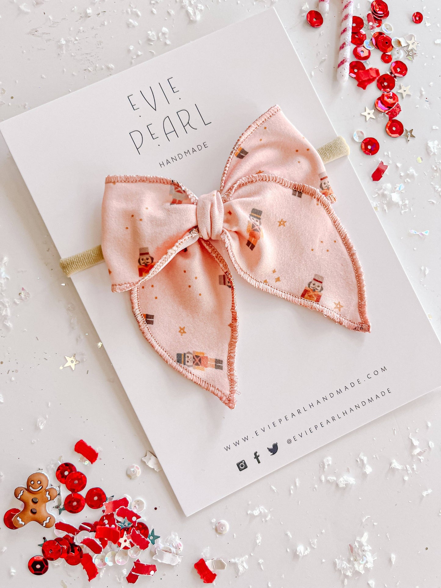 Nutcracker Small Bow: Nylon Headband