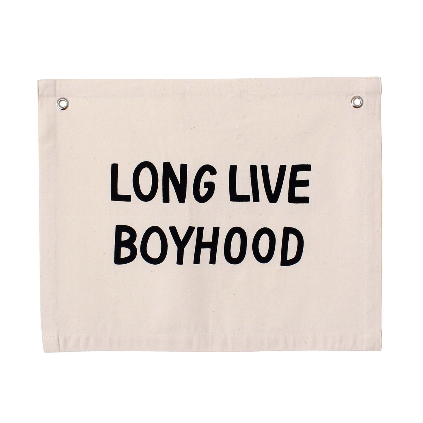 Long Live Boyhood Canvas Banner: BLACK