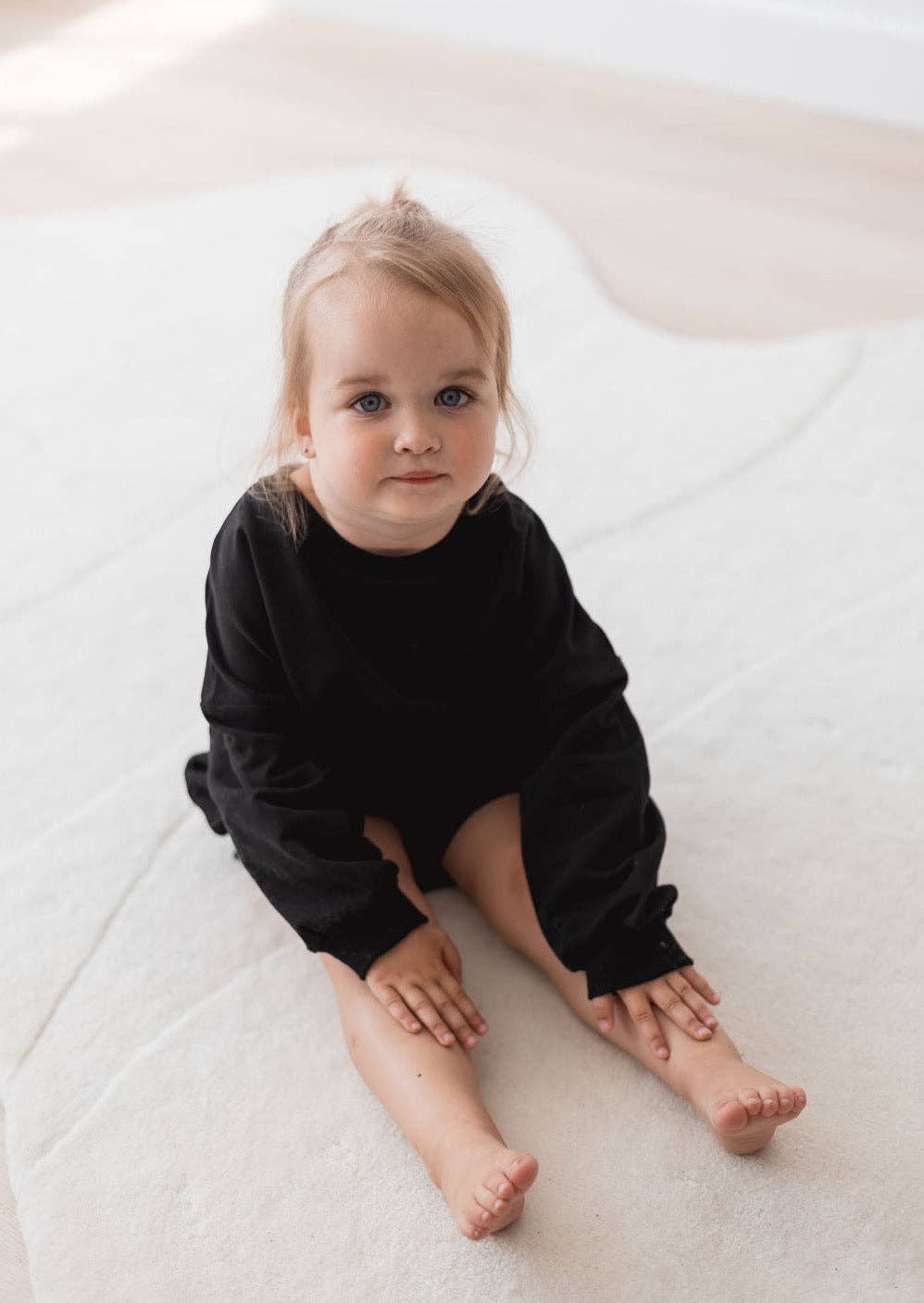 Sweatshirt Bubble Romper | Black