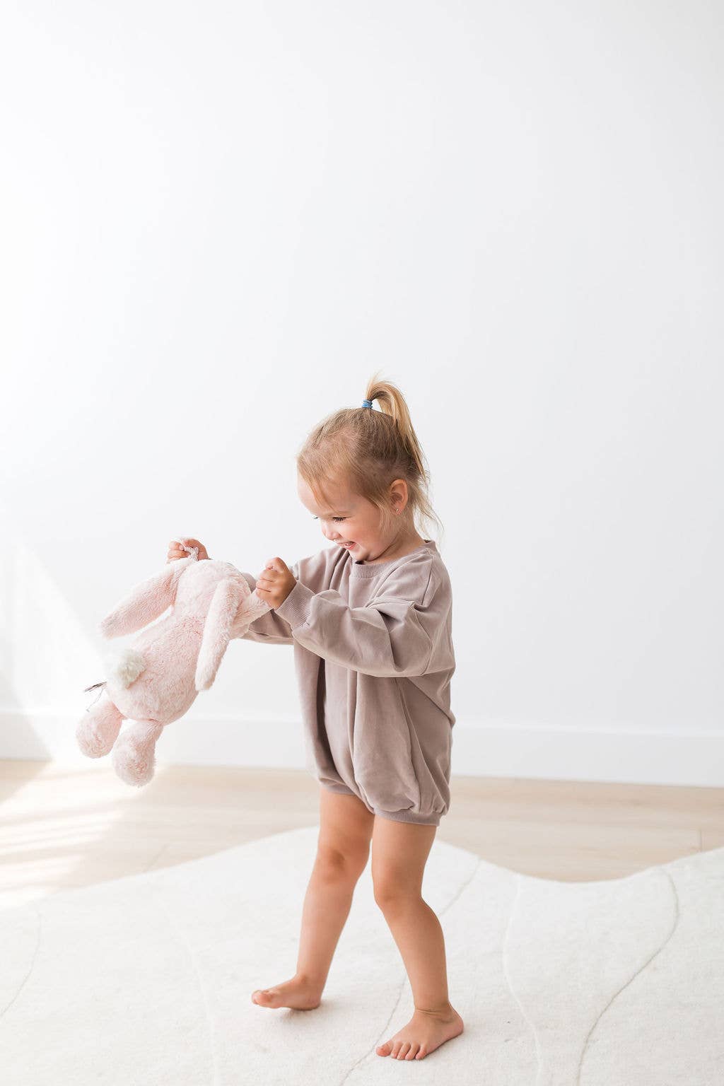 Sweatshirt Bubble Romper | Pale Mulberry