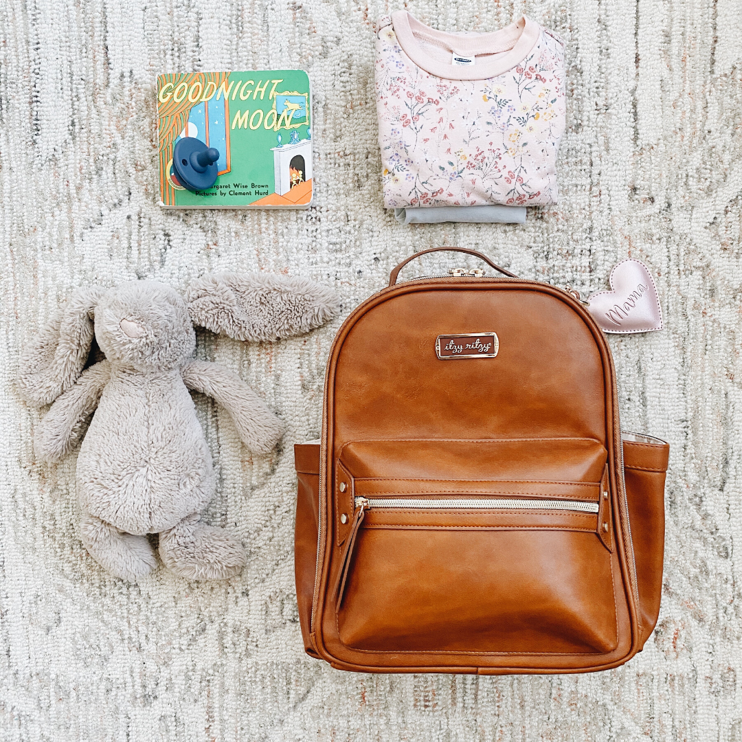 Mini Diaper Bag Backpack - Cognac