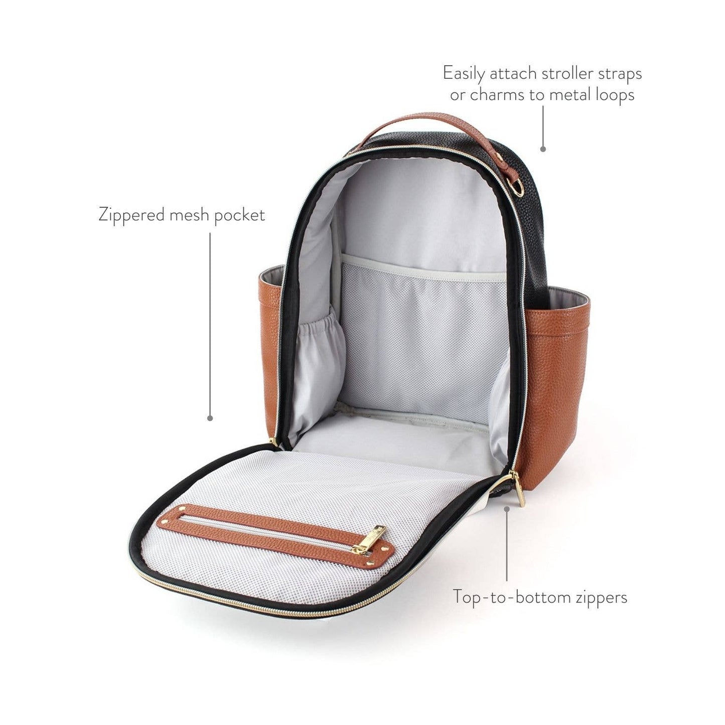 Mini Diaper Bag Backpack - Cognac