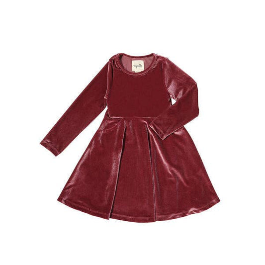 Merilee Dress in Cranberry Velvet