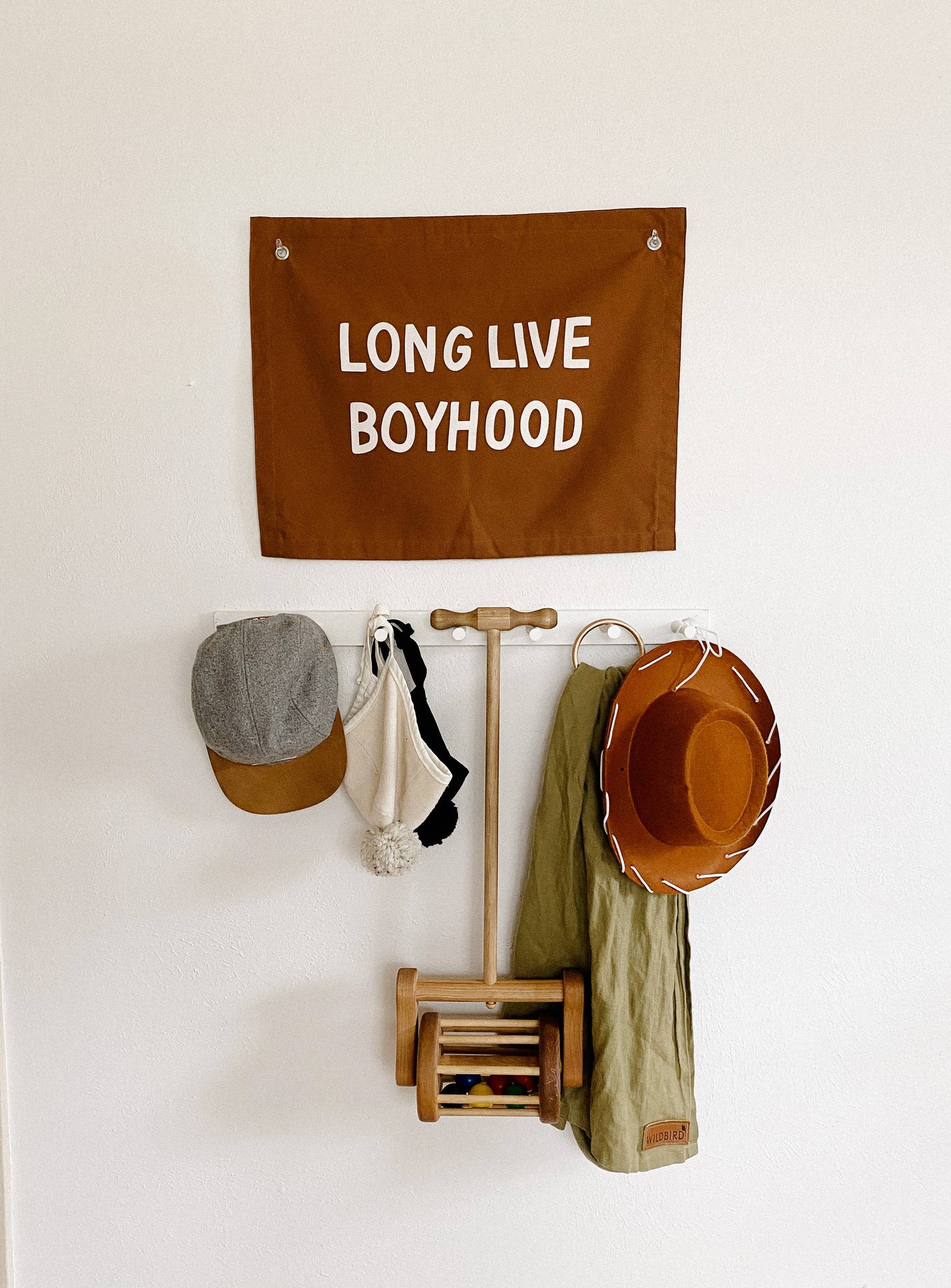 Long Live Boyhood Canvas Banner: BLACK