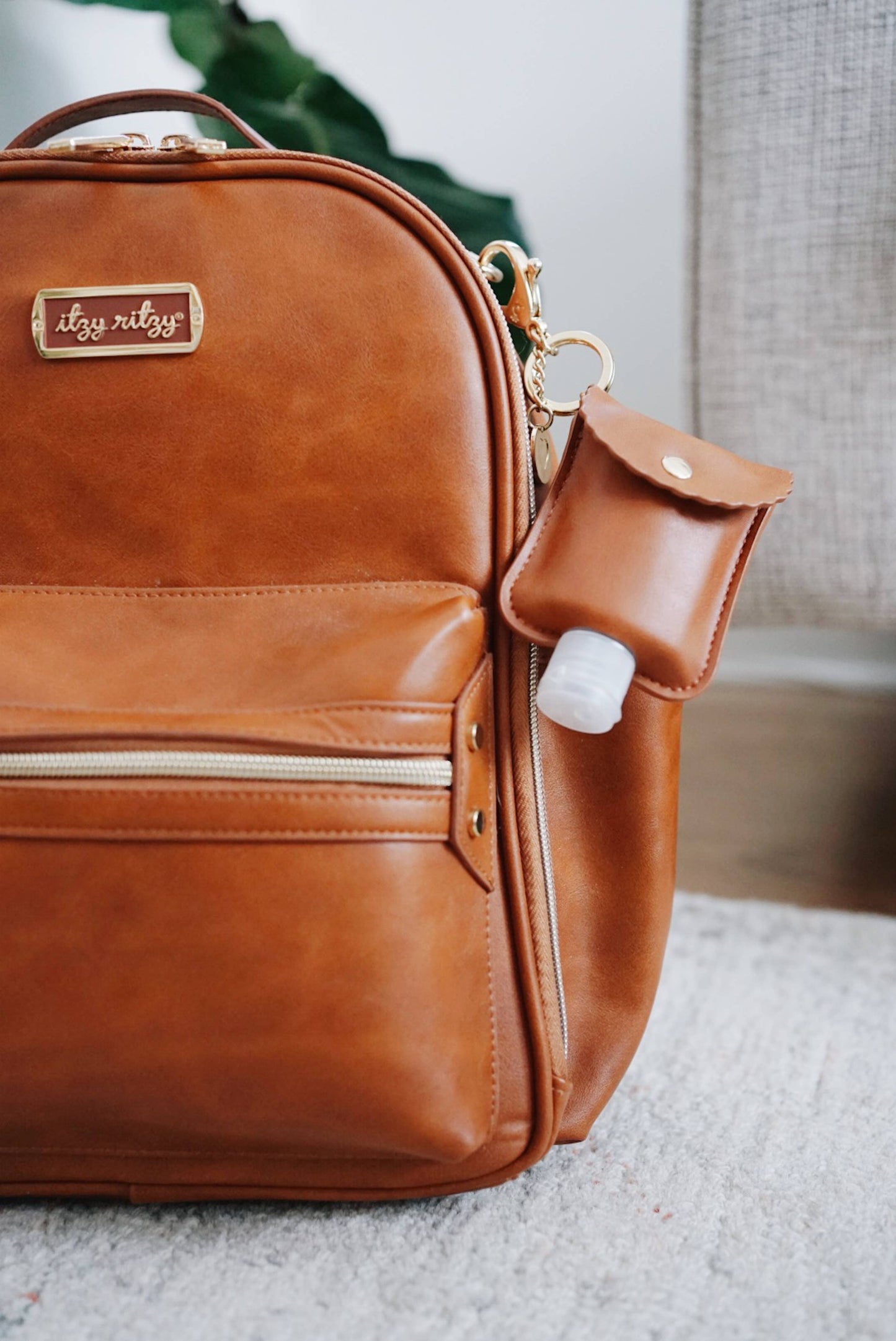 Mini Diaper Bag Backpack - Cognac