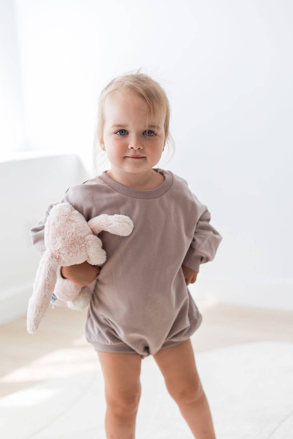 Sweatshirt Bubble Romper | Pale Mulberry