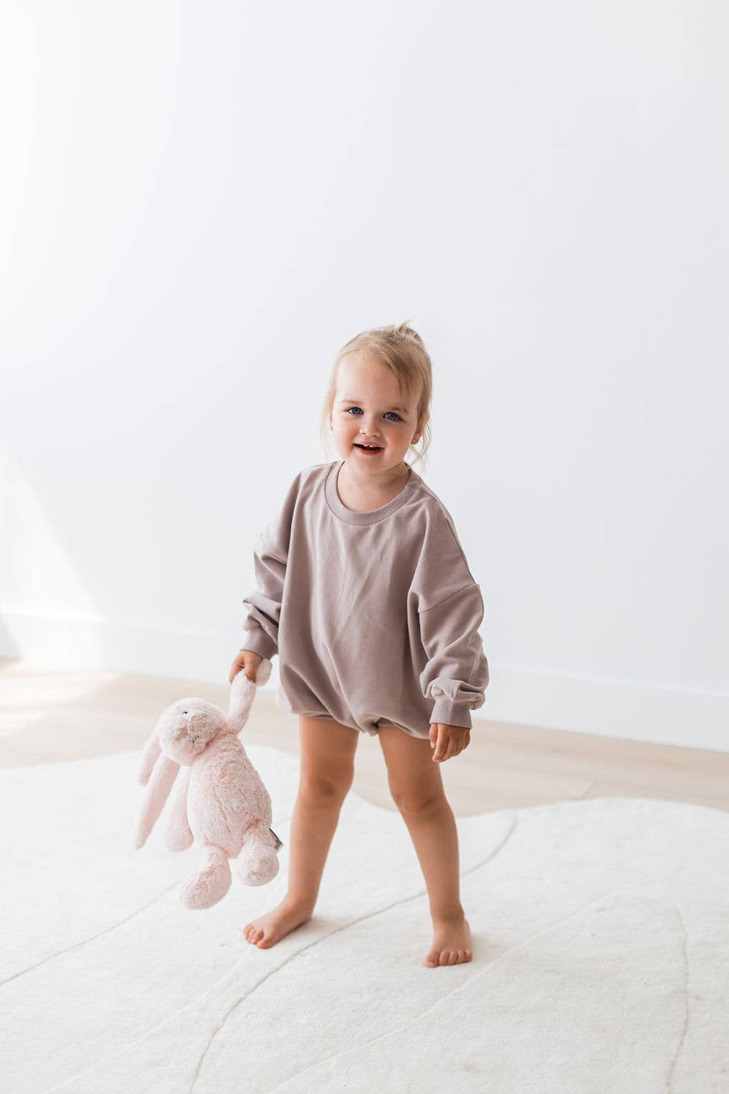 Sweatshirt Bubble Romper | Pale Mulberry