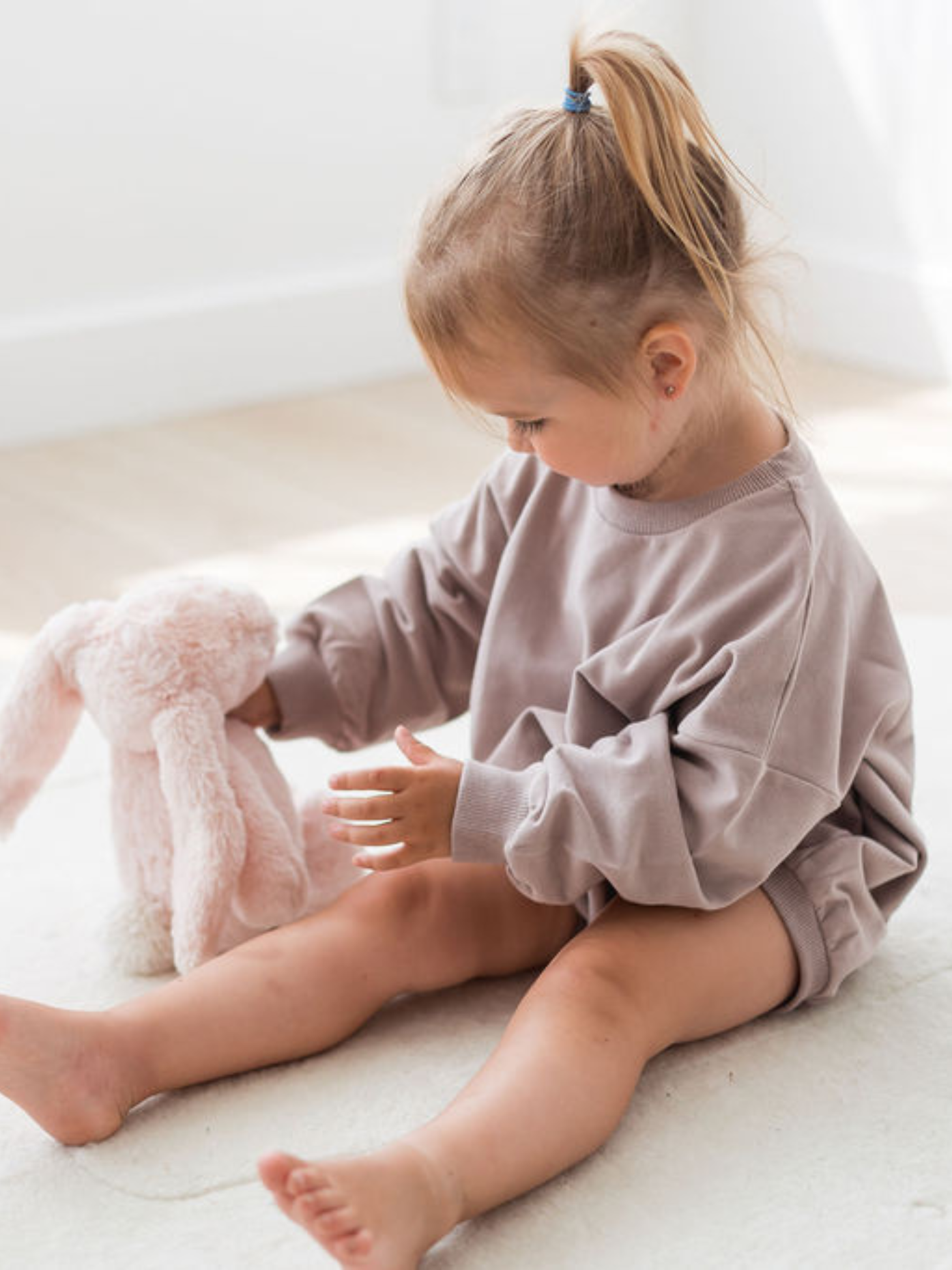 Sweatshirt Bubble Romper | Pale Mulberry