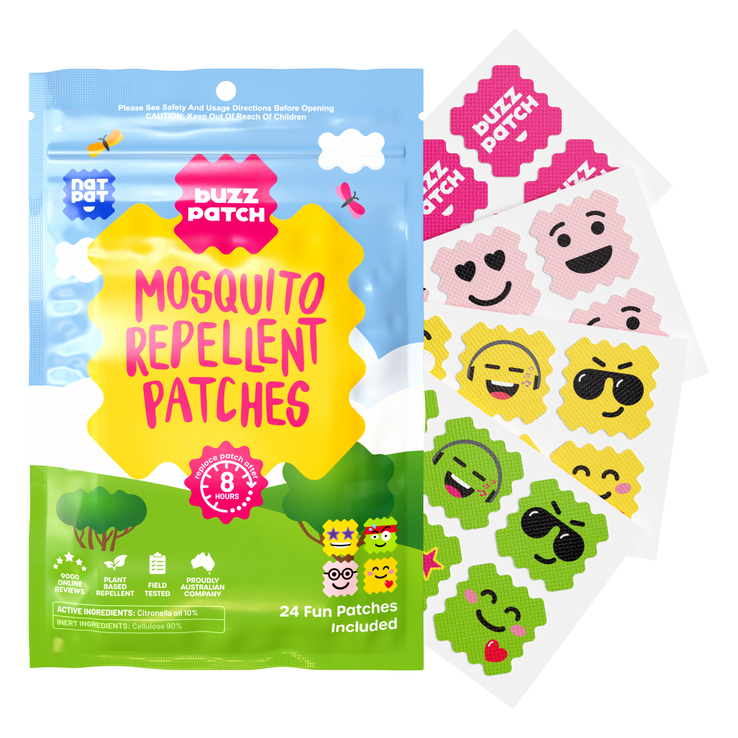 NATPAT - BuzzPatch | Mosquito Stickers | Insect Repellent Stickers: 1 Pack