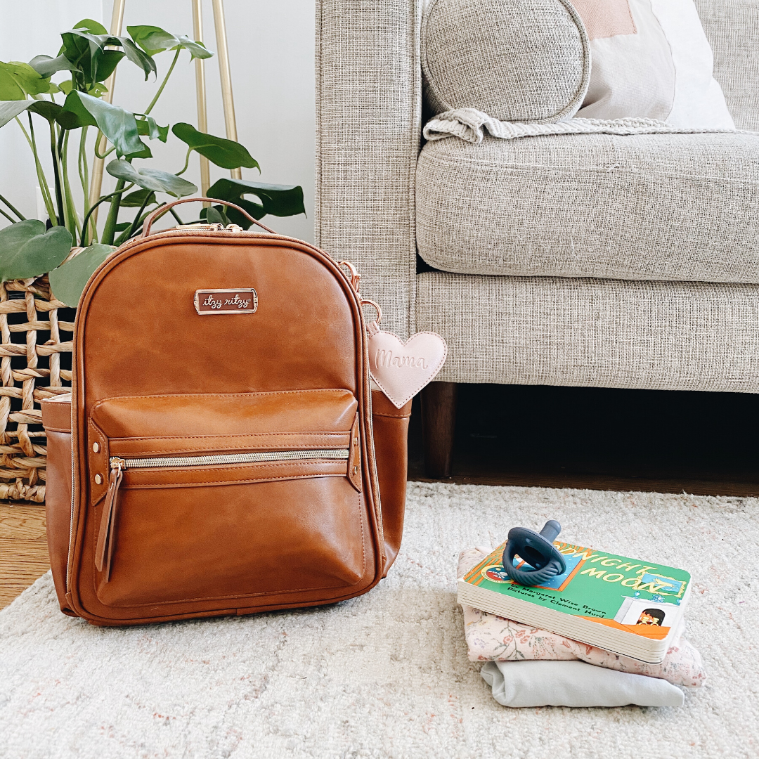 Mini Diaper Bag Backpack - Cognac