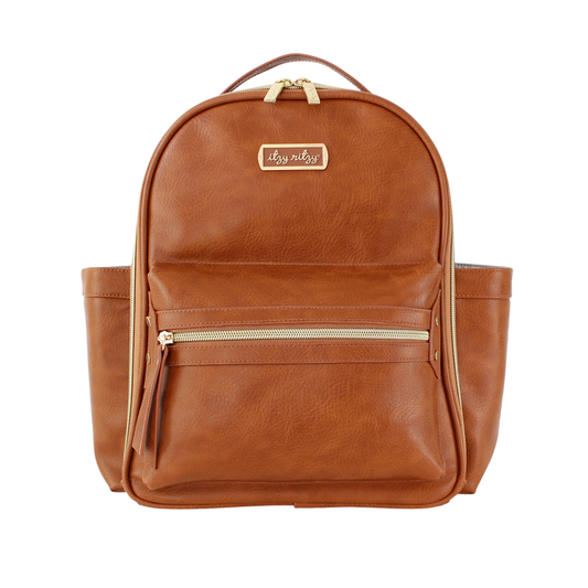 Mini Diaper Bag Backpack - Cognac