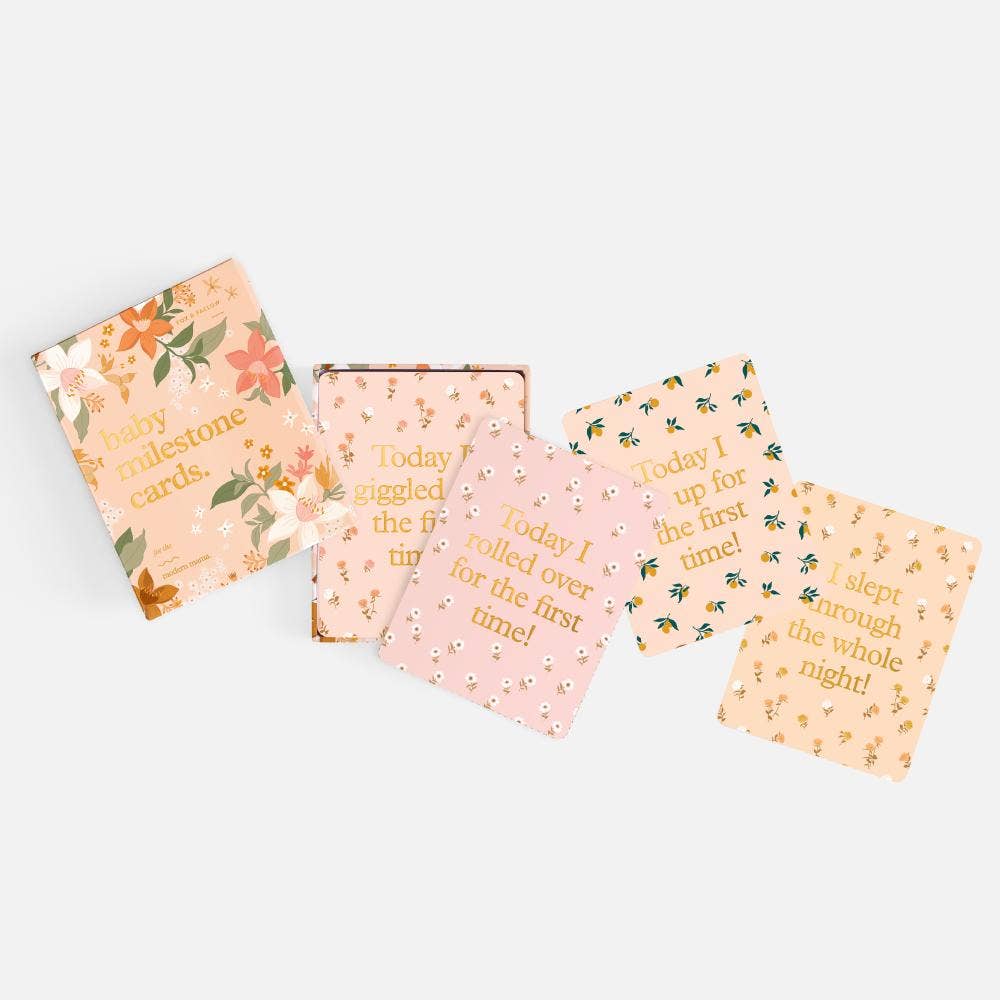 Baby Milestone Cards - Floral