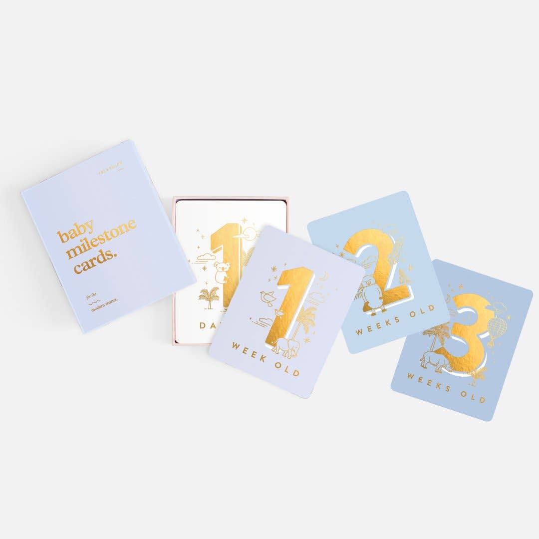 Baby Milestone Cards - Powder Blue