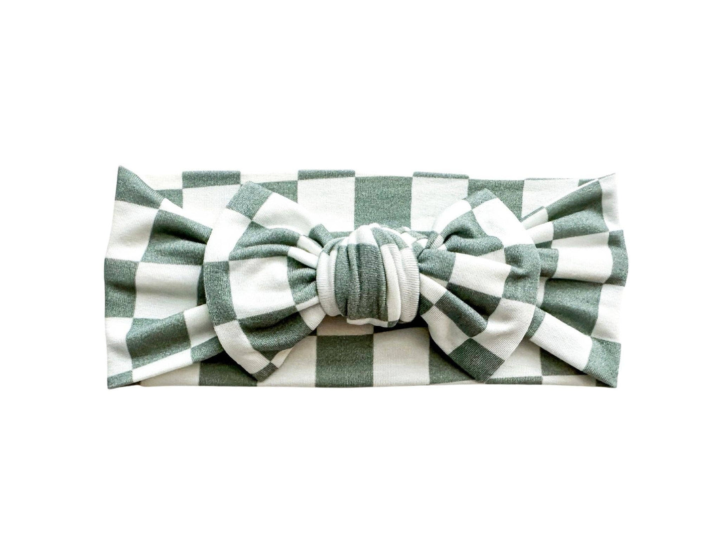 Harp Angel Boutique - Jade Checkered Bow Headband