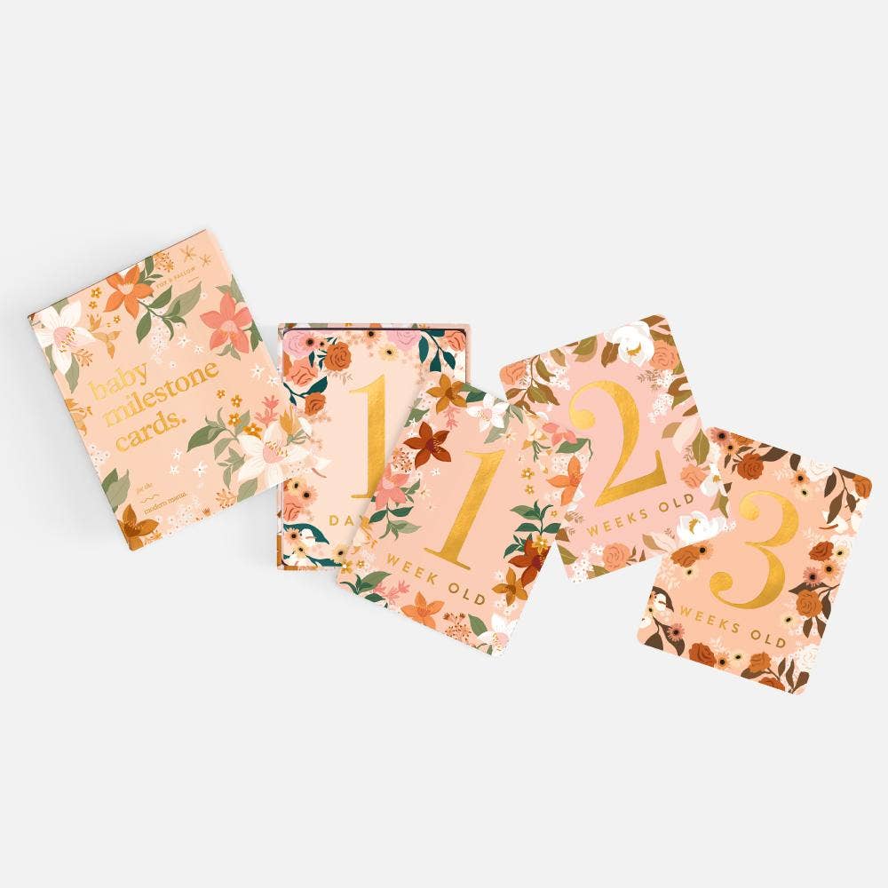 Baby Milestone Cards - Floral