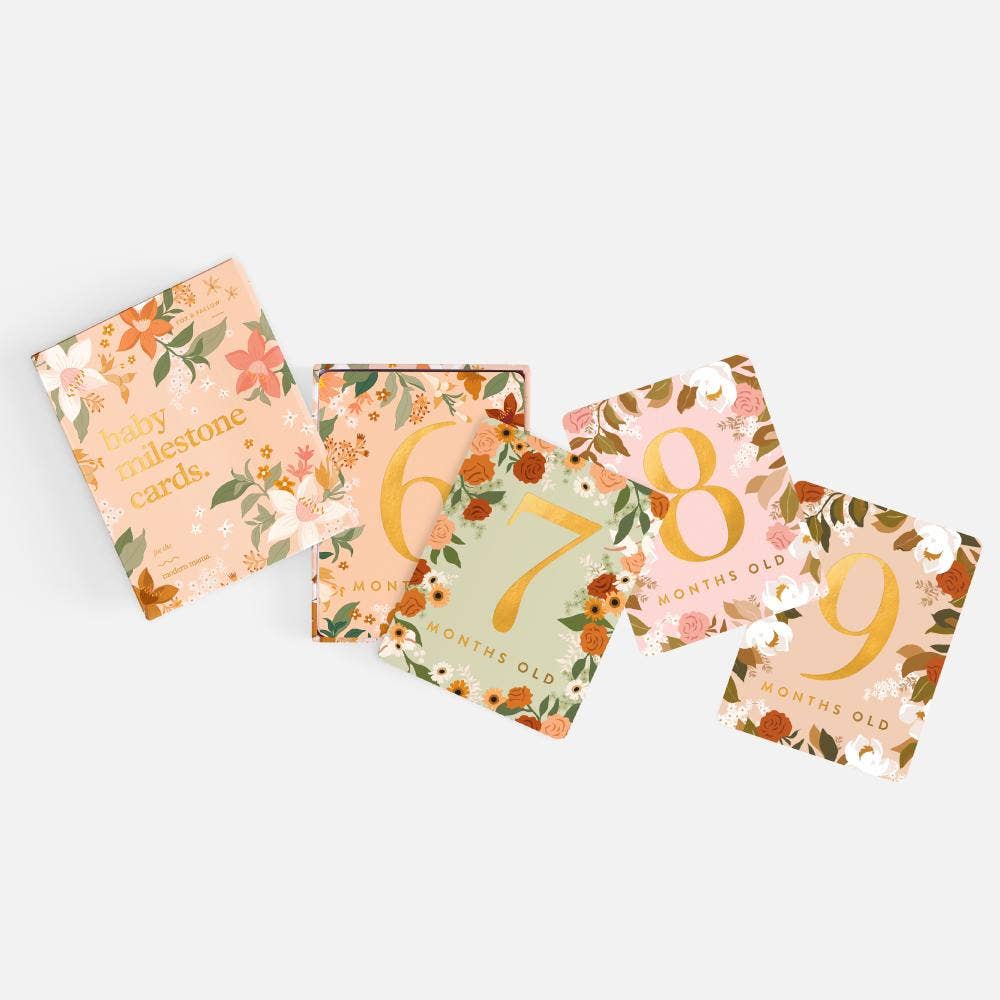 Baby Milestone Cards - Floral