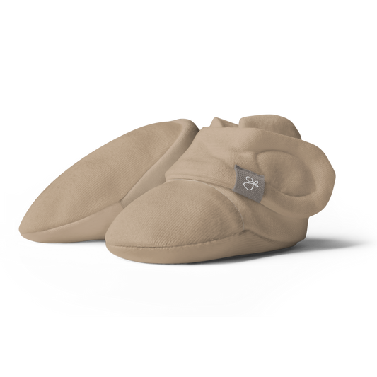 Viscose Bamboo Organic Cotton Baby Stay-On Boots - Sandstone