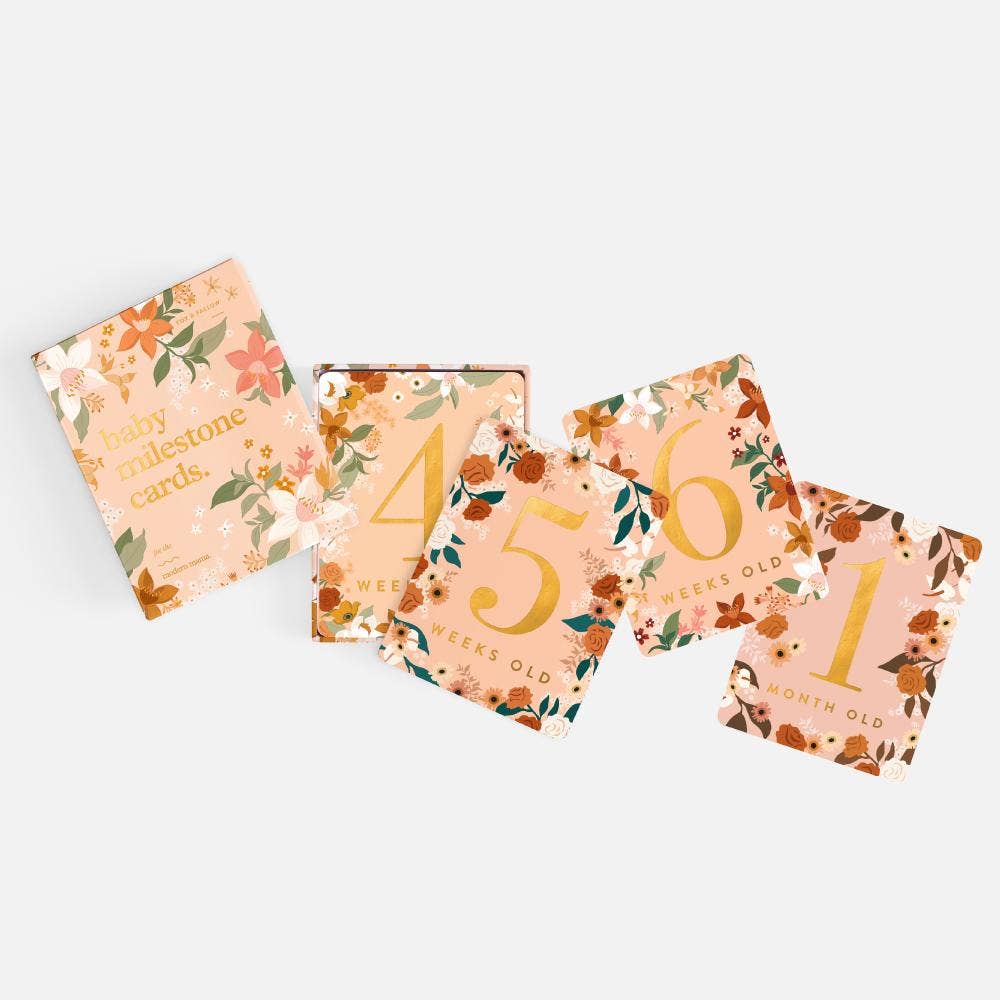 Baby Milestone Cards - Floral